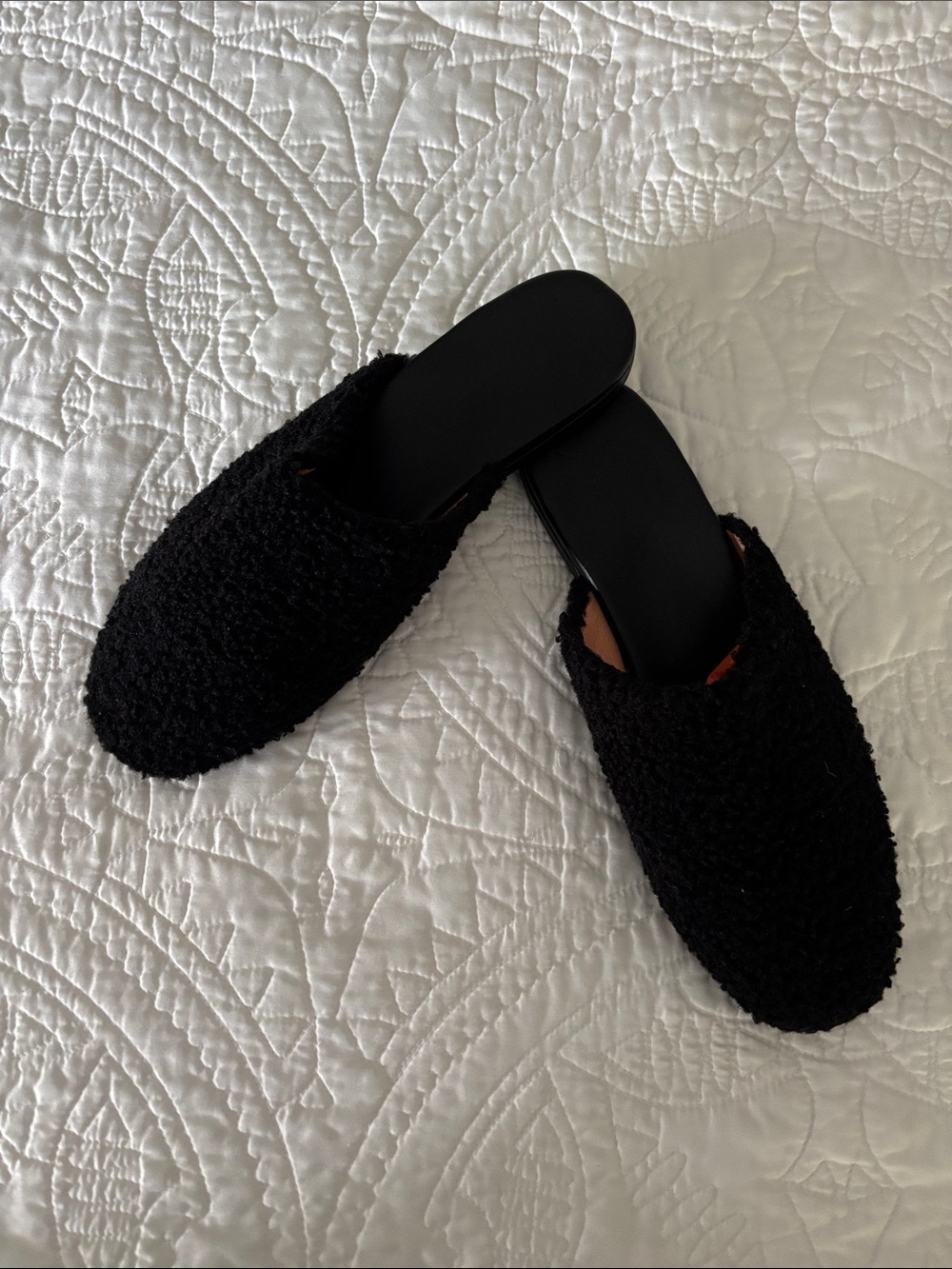 JCrew Sherpa mules